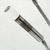 Midcentury Italian Arched Floor Lamp 5 Lights Chrome Metal and Lucite, 1960