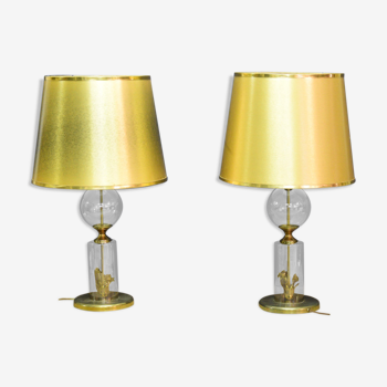 Paire de lampes années 70