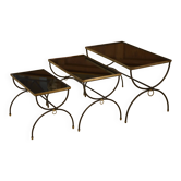 Ensemble de trois tables gigognes dans le goût de Jean Royère 1940’s