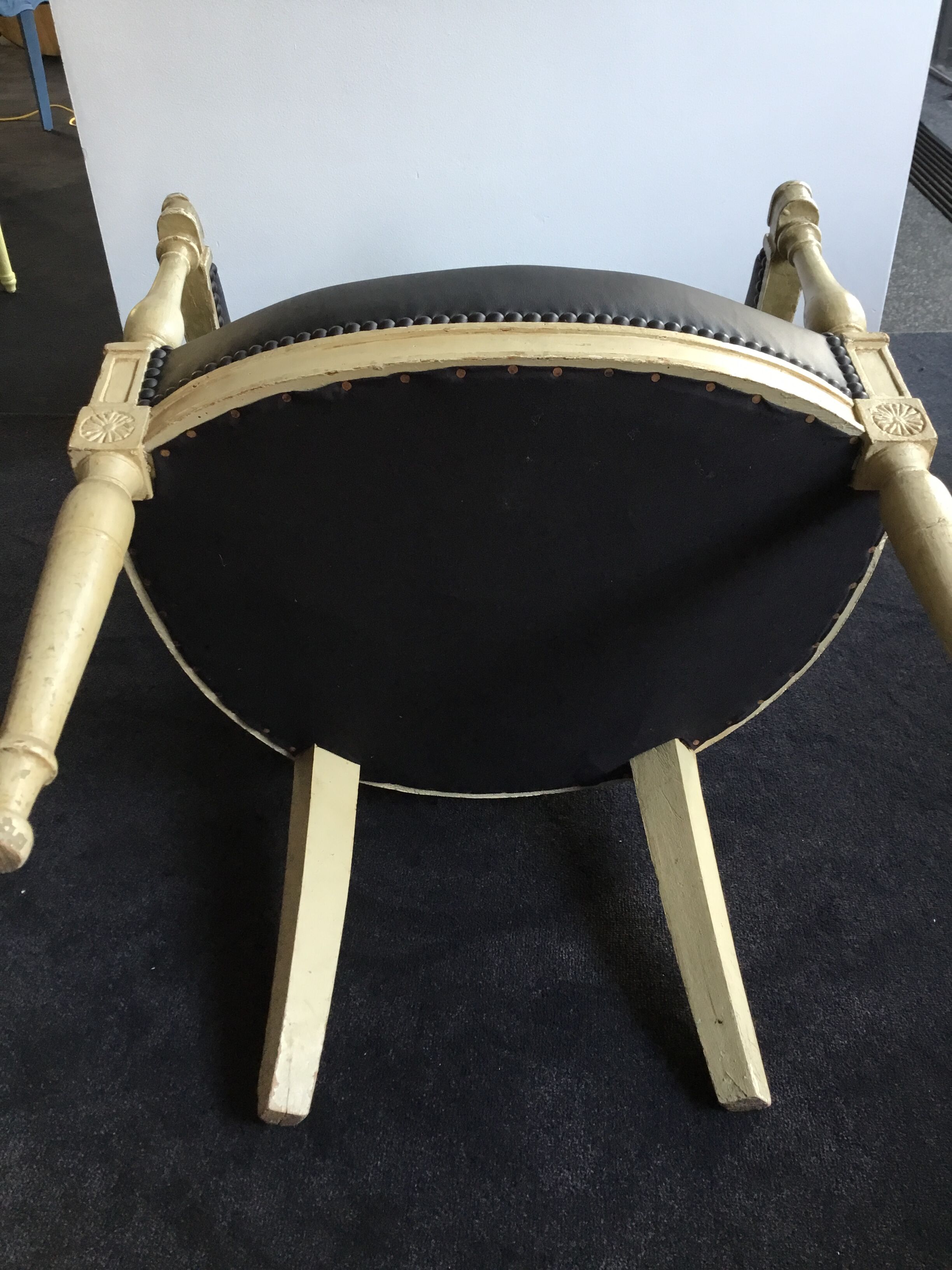 Restored black armchair