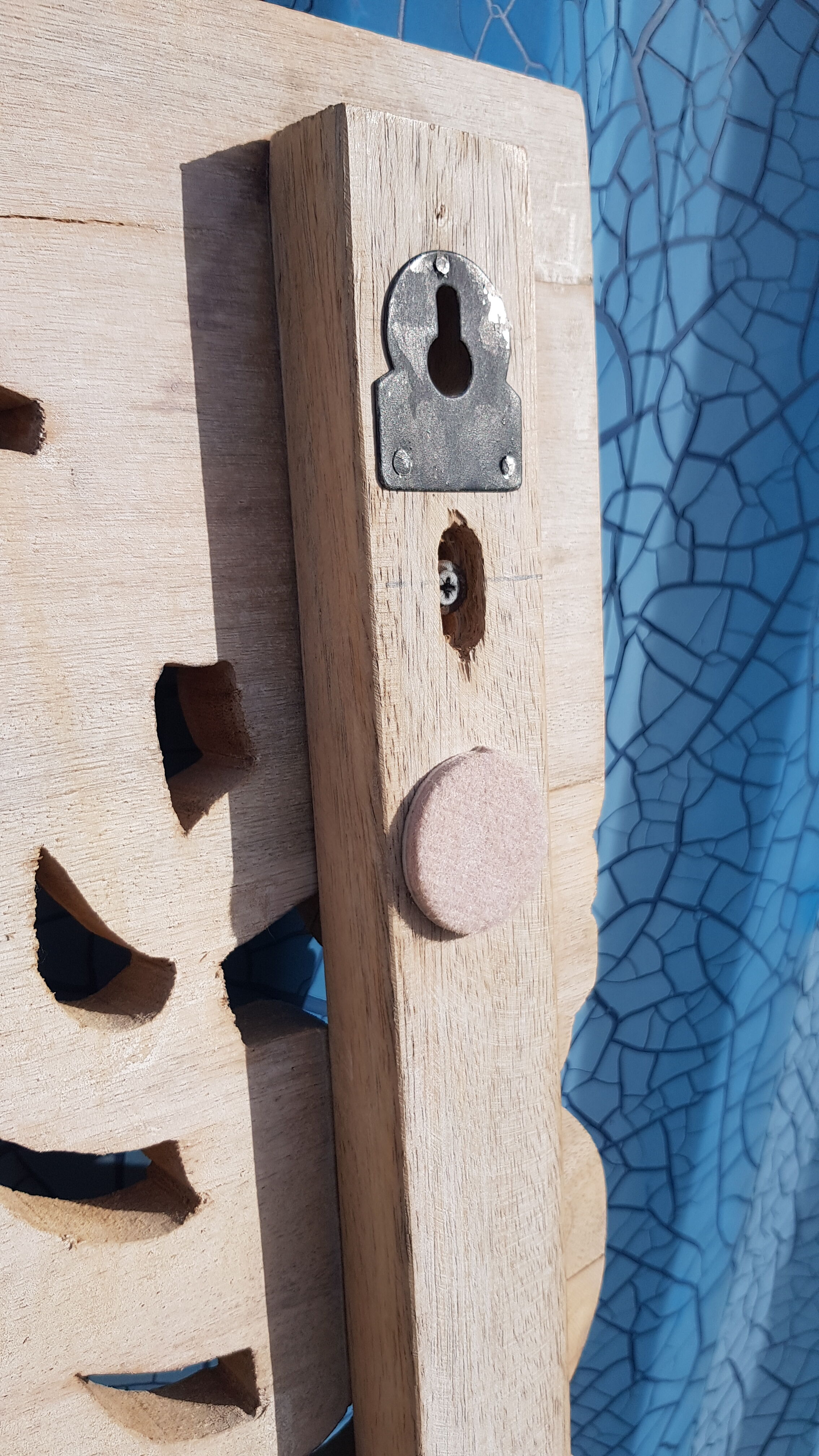 Carved mango headboard