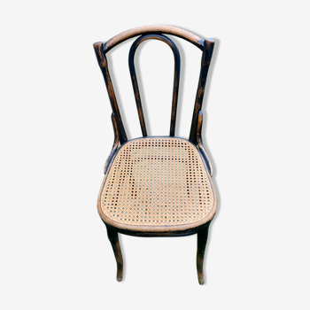 Chaise cannée en bois courbé