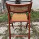 Pair of Italian folding chairs in vintage canning