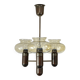 Vintage pendant light / mid-century rustic lamp / wooden hanging lamp 1970