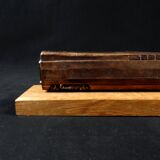 Bronze TGV on a wooden base, scale model of the TGV Sud-Est from the 1980s