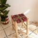 50 cm clogged stool made of lemon and recycled cotton