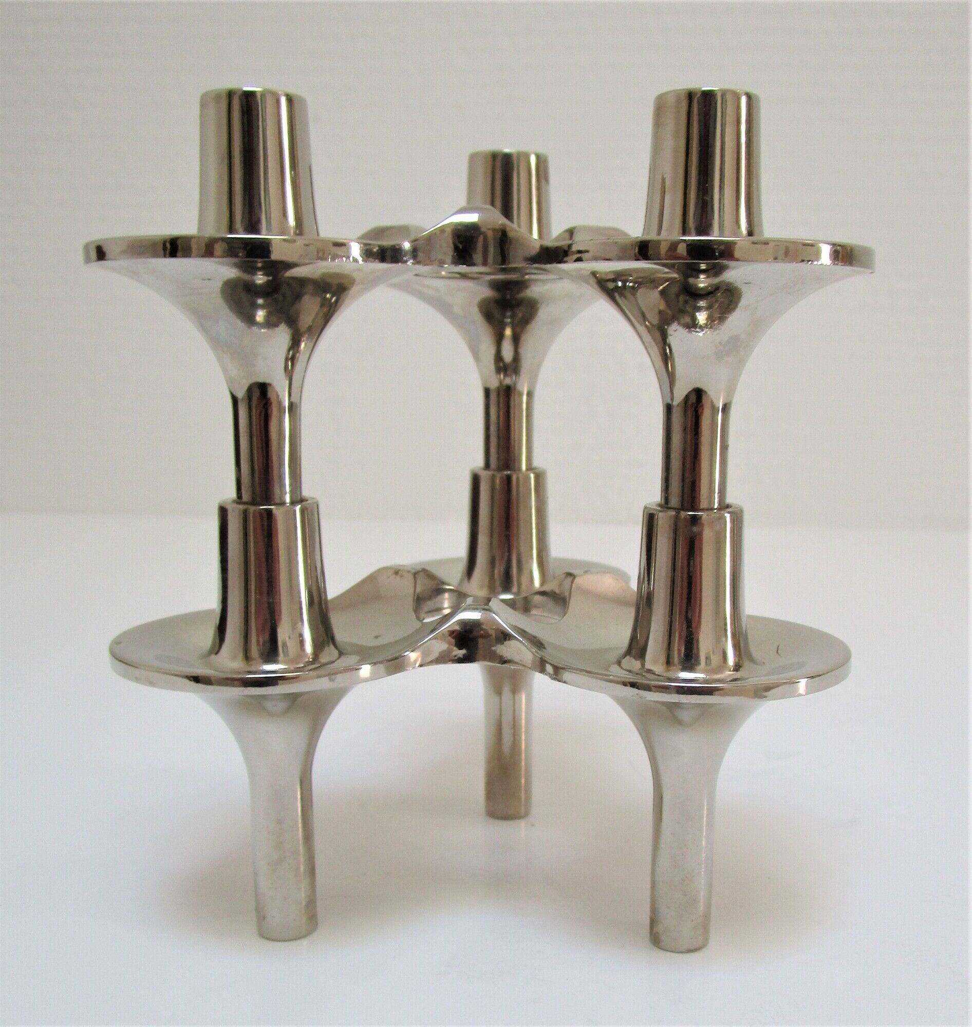 Pair of orion candle holders by fritz nagel and caesar stoffi