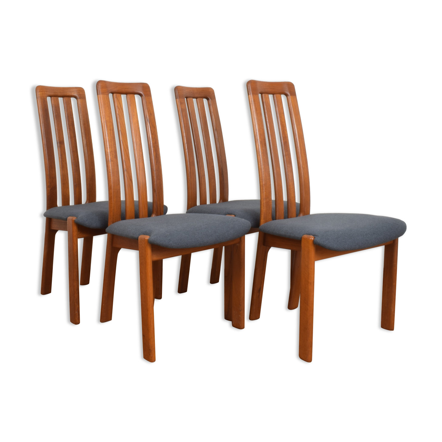 Danish teak dining chairs, set of 4