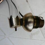 Art Deco 2-arm wall sconce with mirror and brass