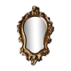 Mirror Rocaille style gilded with gold leaf 42 x 26 cm
