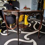 English style flamed mahogany side table