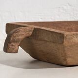 Antique solid wood tray with handle (c.1900) #8