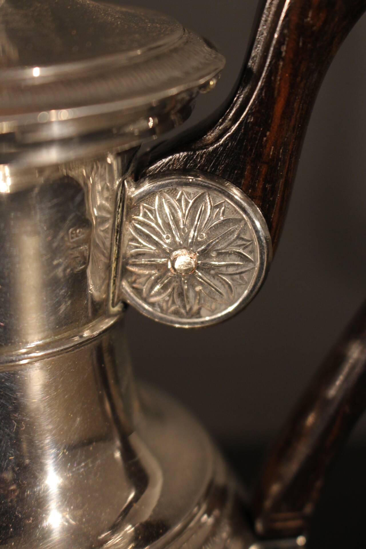 Silver empire vase