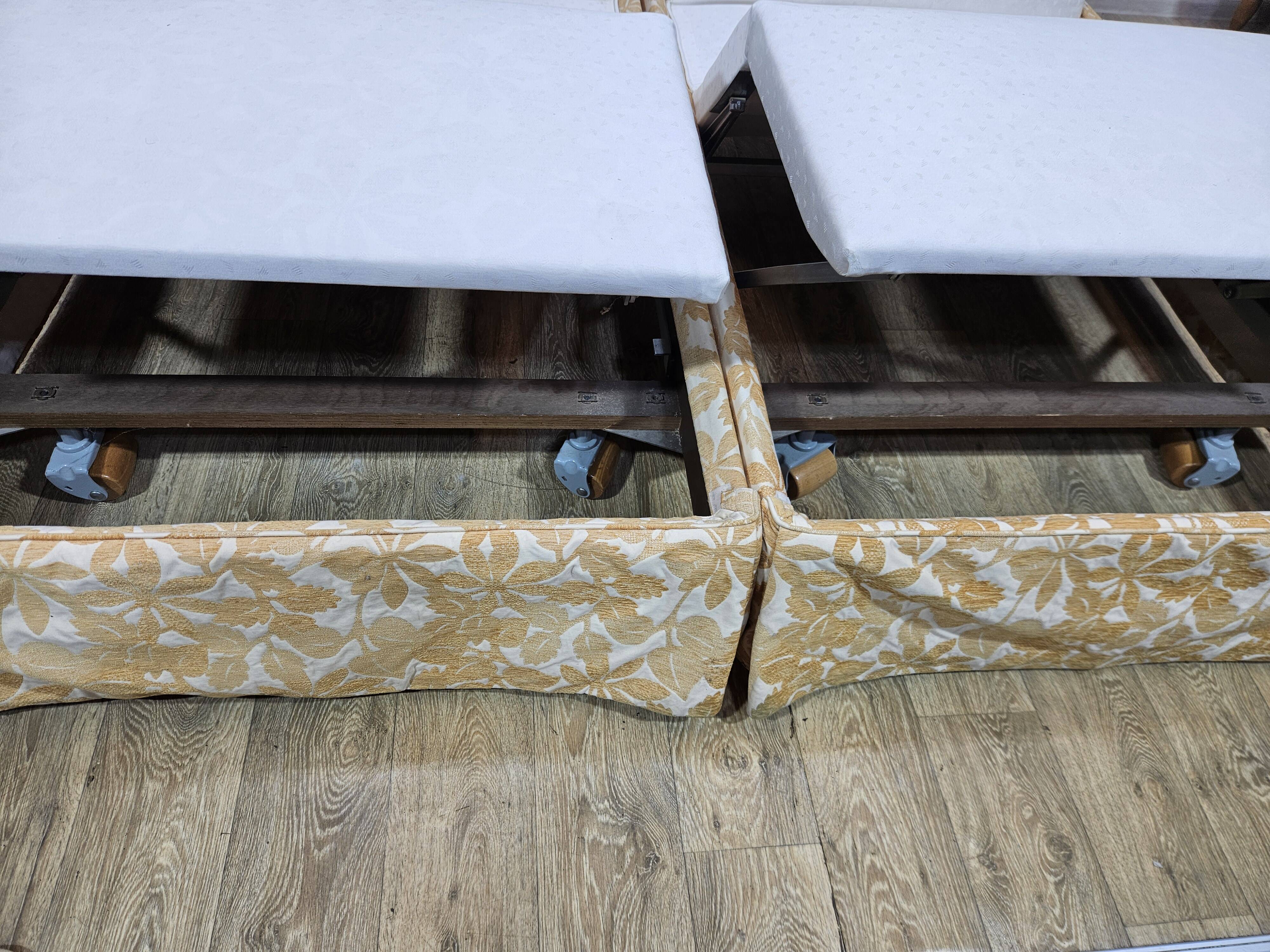 Exclusive Dual electric bed 200 cm x 200 cm - Vintage Gold 1970s.