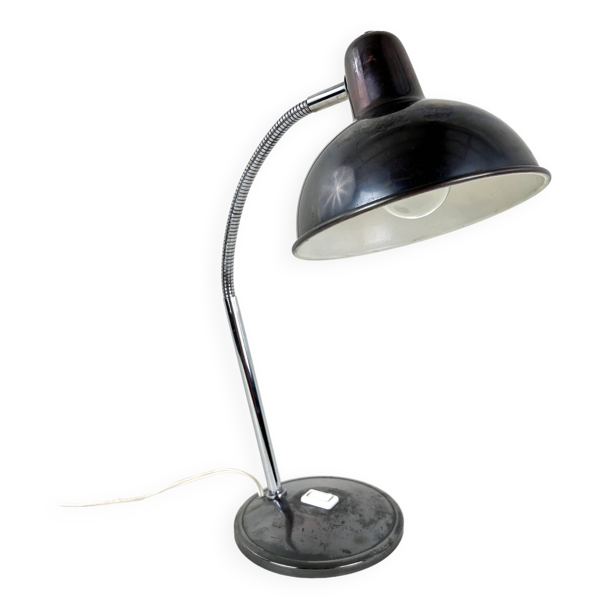 Old Table Lamp Wall Light in Aluminor Metal Vintage 50s/60s