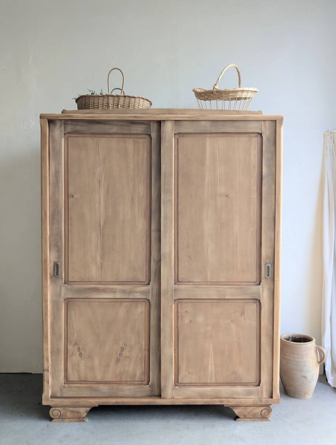 Solid elm wardrobe