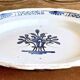 Old round hollow dish XVIII black bottom Rouen Forges les eaux