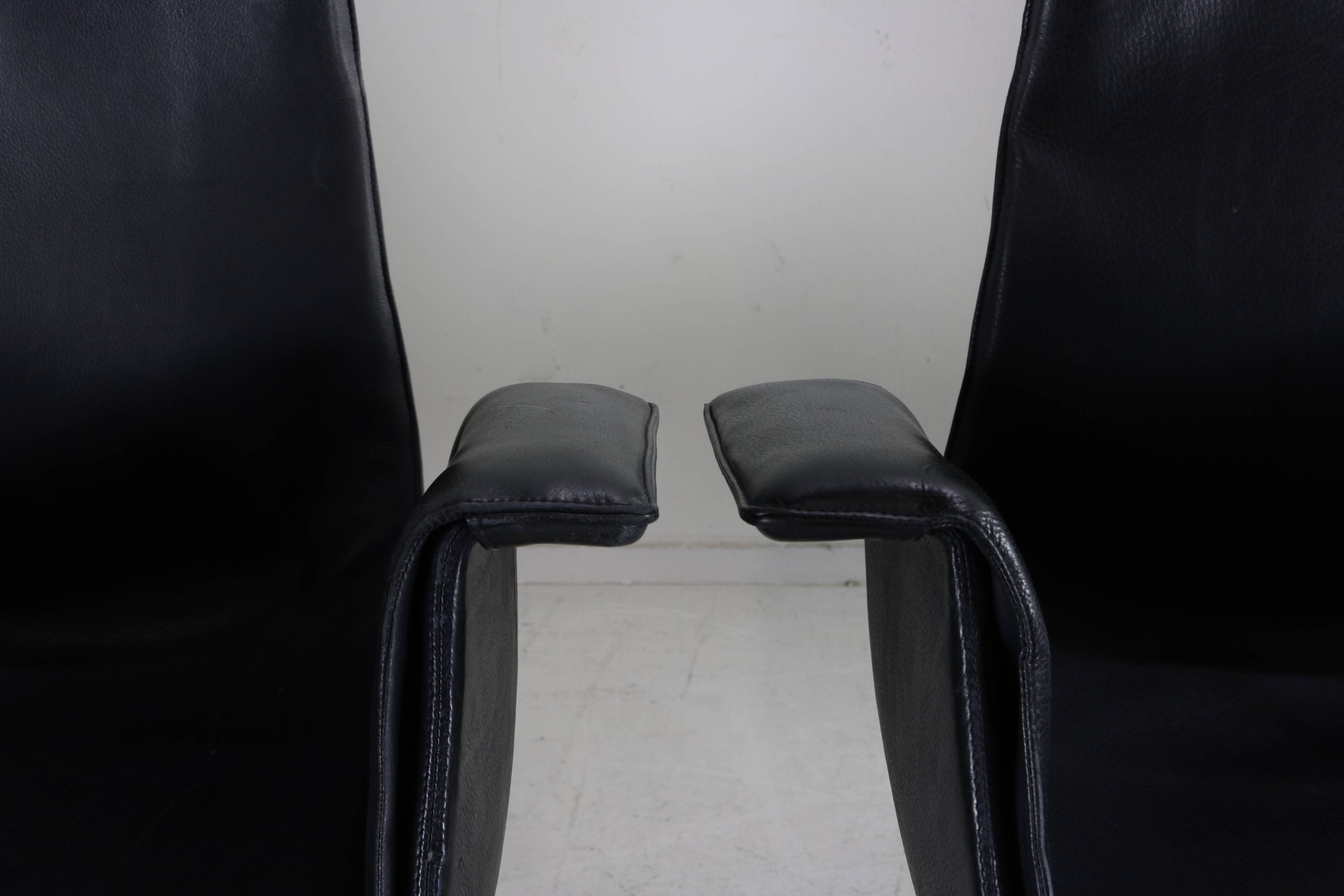 Set of six Preben Fabricius and Jørgen Kastholm conference / dining chairs