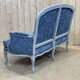 Louis XV style sofa from the 70s in beech, feather seat cushions