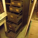 ﻿5-drawer filing cabinet ex army industrial furniture circa 1940