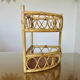 Rattan corner shelf 60s 70s