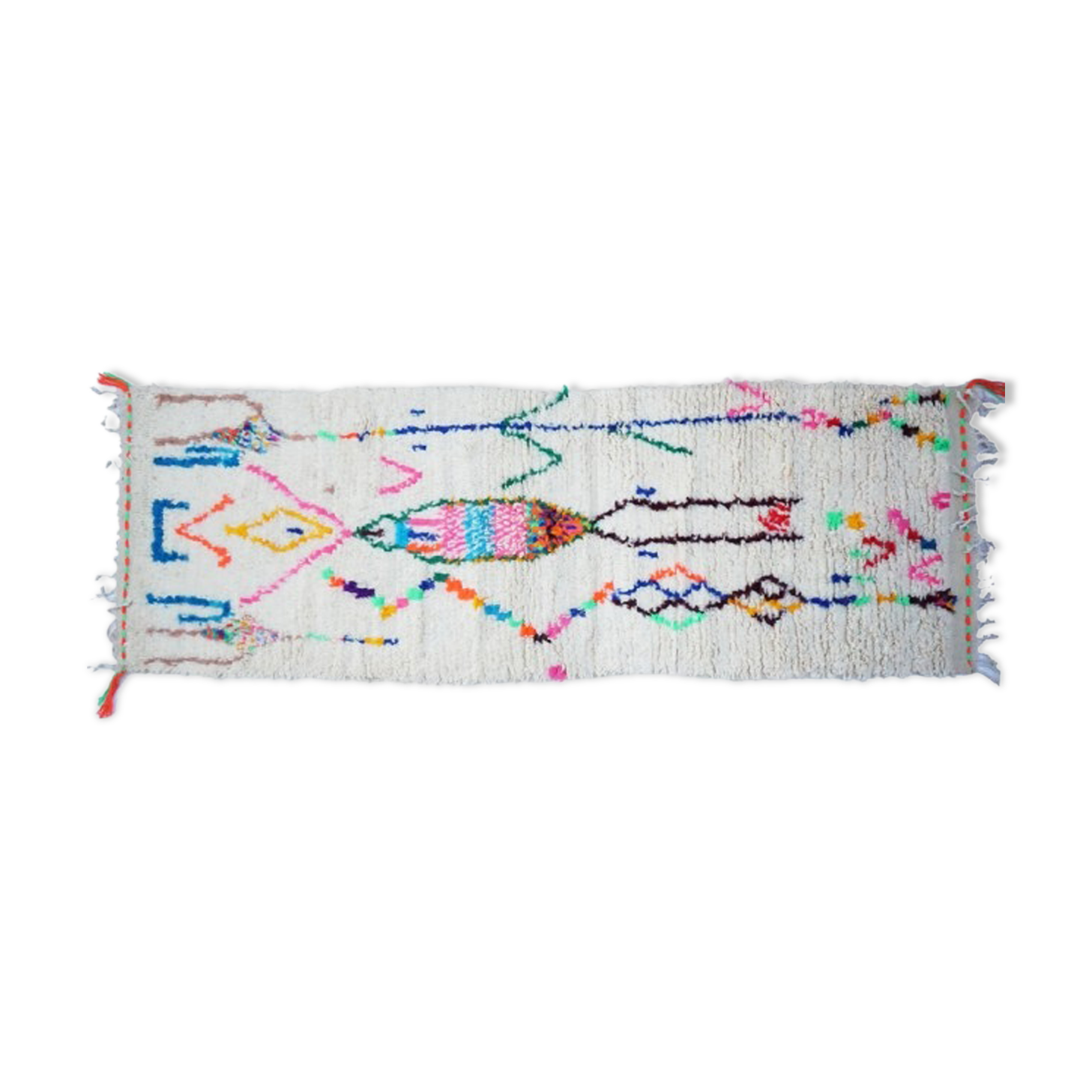 Colorful Berber Carpet 223 X 74cm