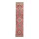 Tapis de couloir vintage rouge et rose 3x13, 91x399Cm