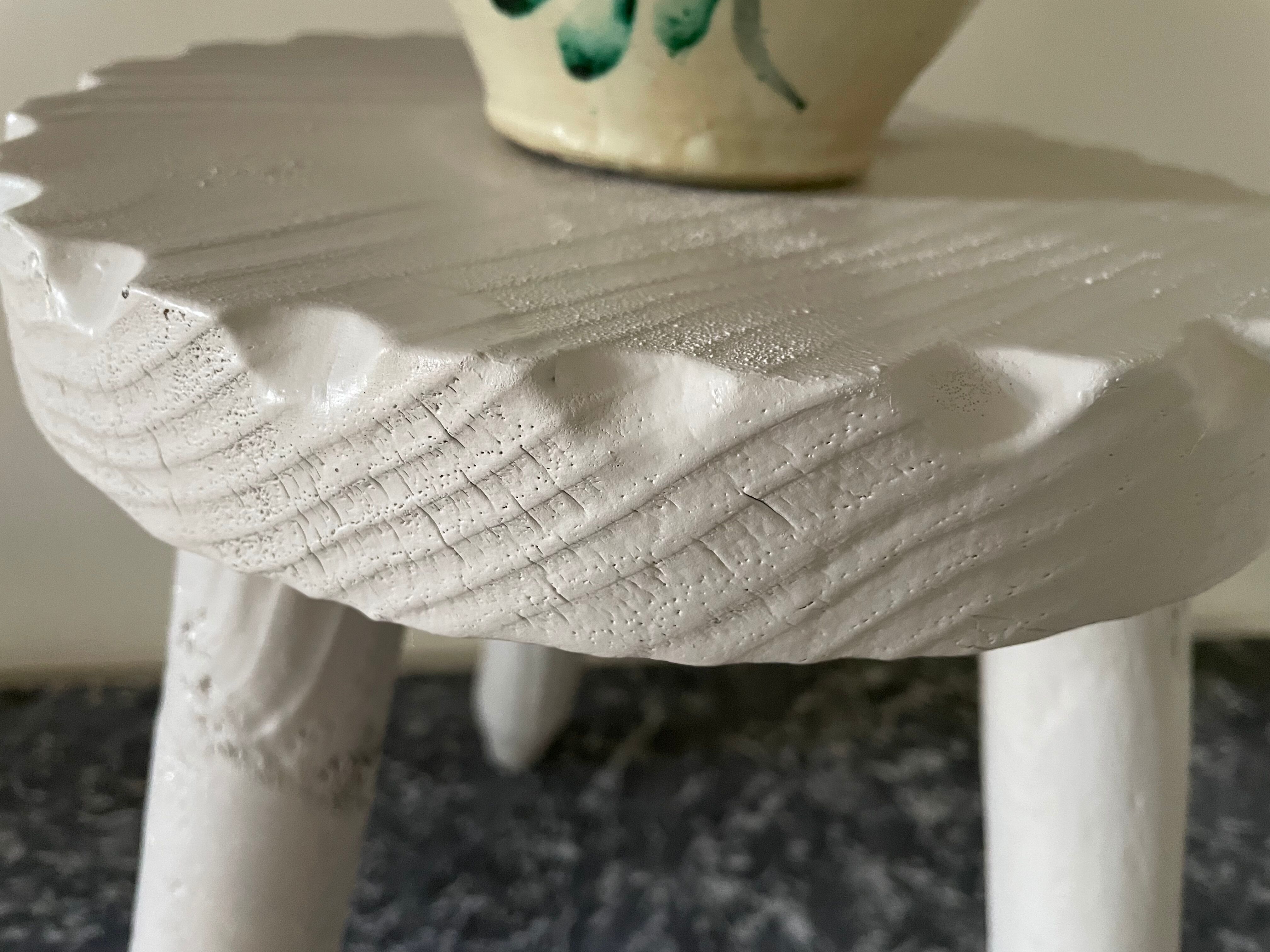 Painted brutalist stool