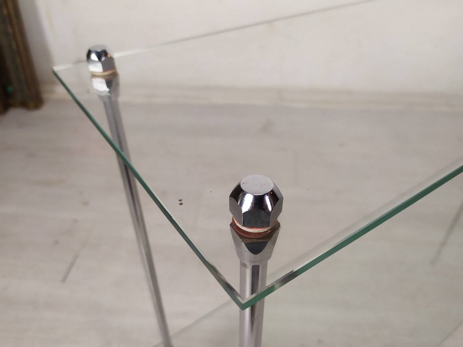 Chrome vintage console, 1970s