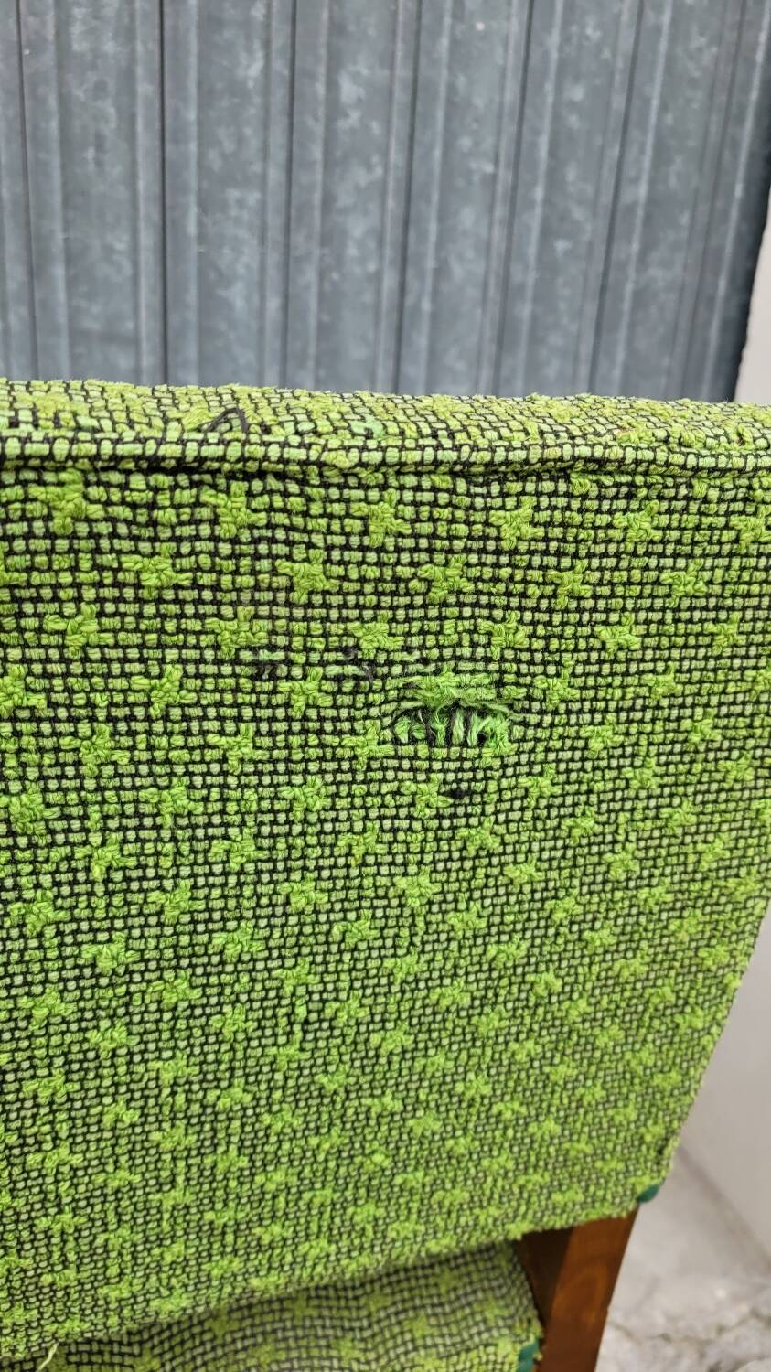 Pair of vintage bridge armchairs 1950s designer compass feet