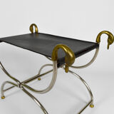 Neoclassical swan-headed curule circa 1960