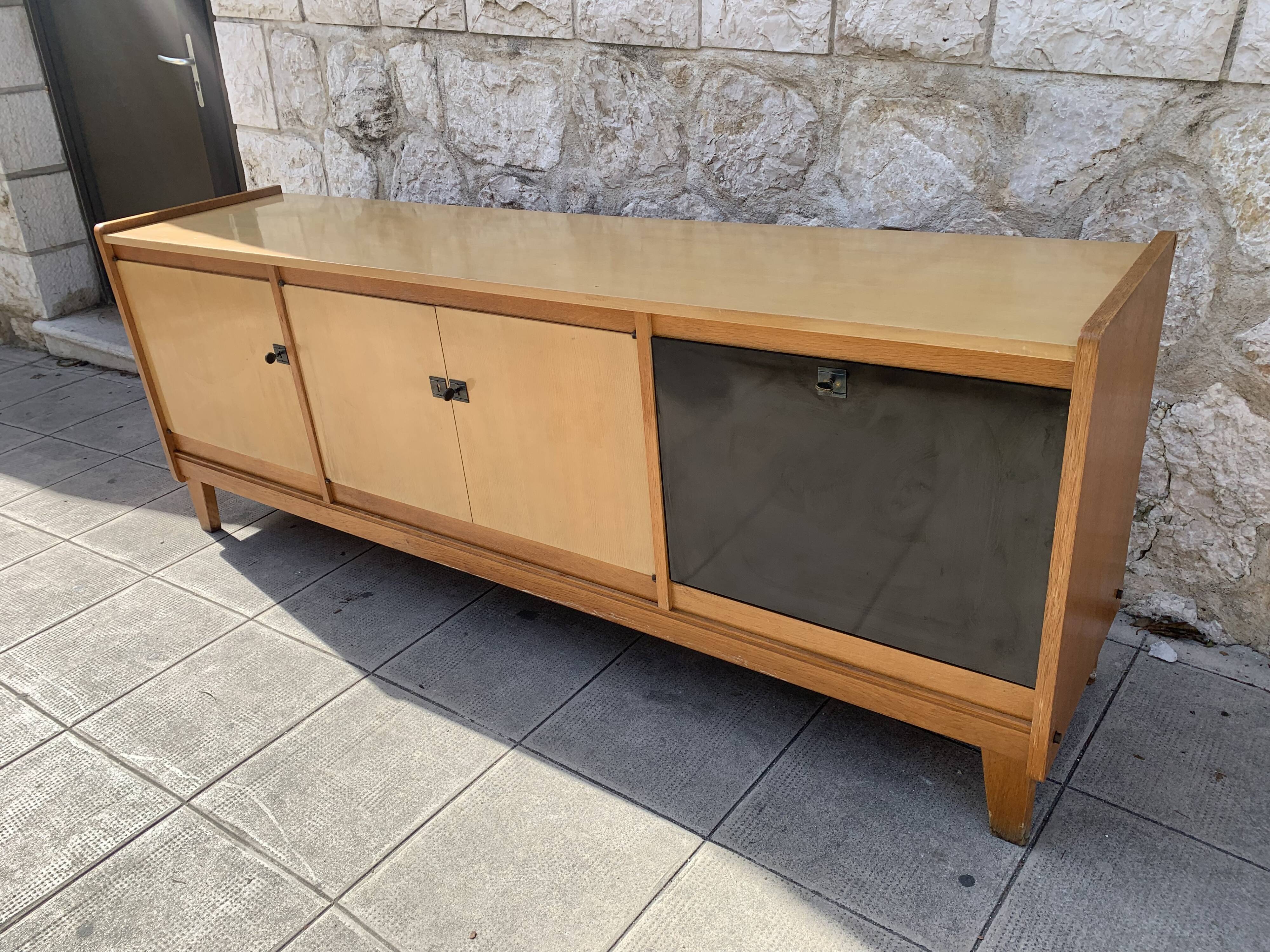 Vintage ash sideboard from the 1950s