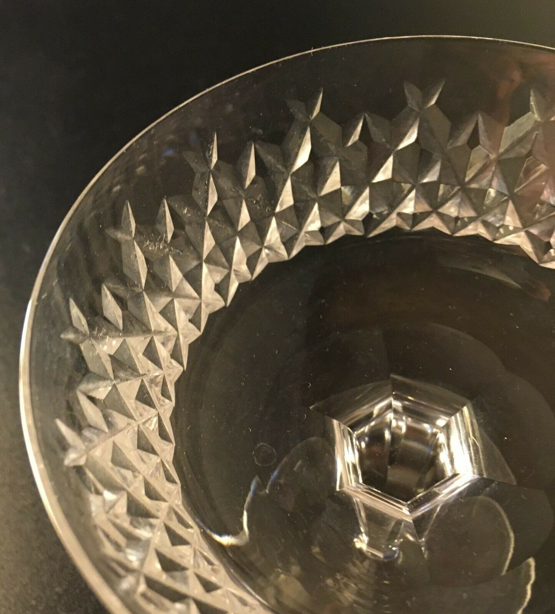 Lot of six glasses waterford crystal champagne alana pattern glasses crystal cup