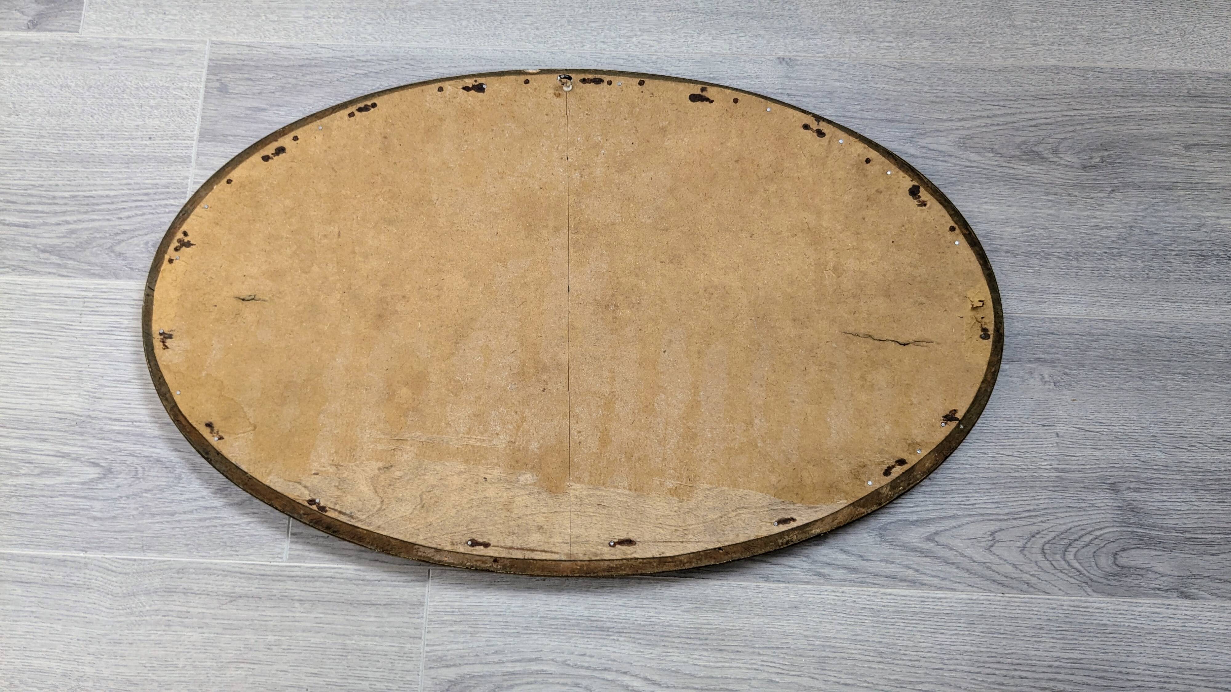 Miroir artd éco ovale doré 60 x 36 cm