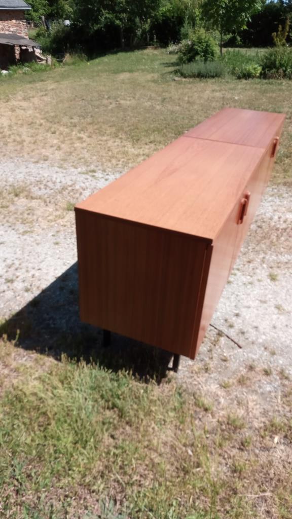 Teak veneer sideboard