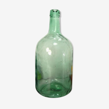 Dame Jeanne Viresa 2 litres le verre vert aqua vintage.