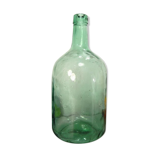 Dame Jeanne Viresa 2 liters, aqua green glass, vintage.