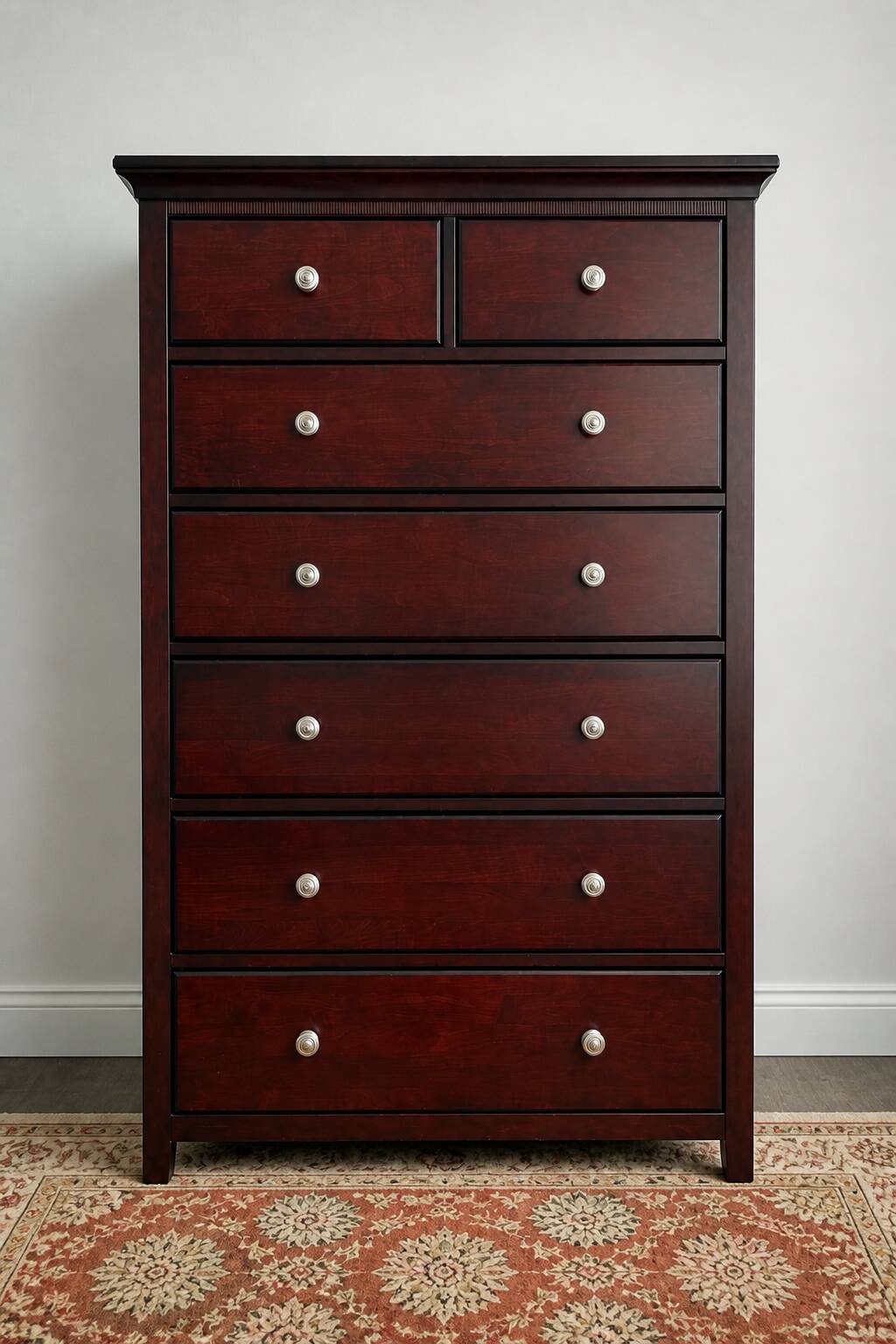 Macy's Murray dark brown wooden chest of drawers