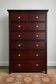 Macy's Murray dark brown wooden chest of drawers
