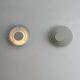 Pair of vintage geometric wall lights, white lacquered metal, Germany 1980s