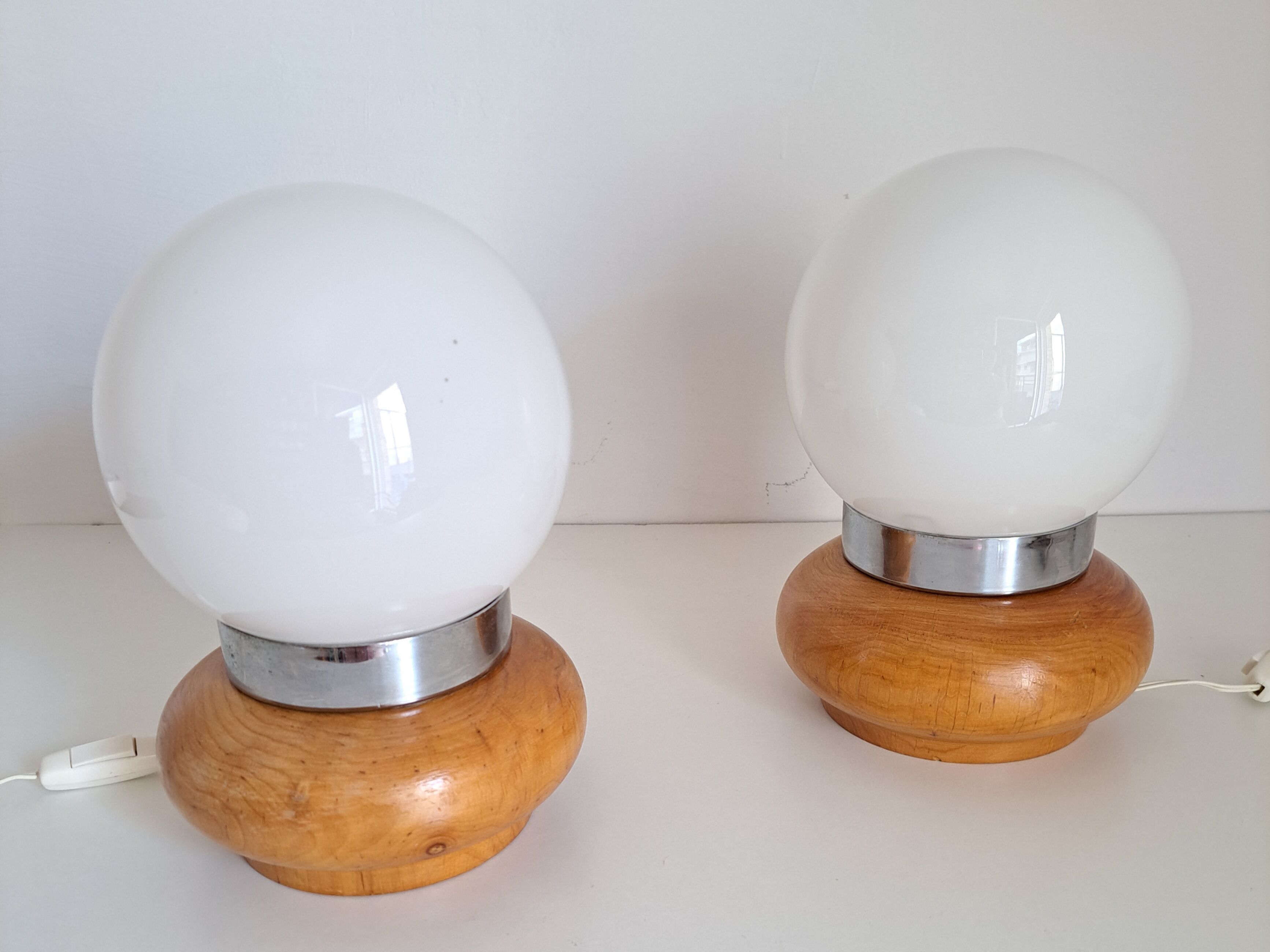 Paire de lampes de chevet vintage