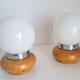 Paire de lampes de chevet vintage