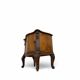 serpentine nightstands in walnut Art Deco