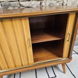 Low sideboard in teak veneer 1960"