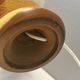 Beautiful sting lamp in twisted wood. Estimated 1970s and Swedish or Danish.