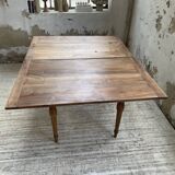 Walnut farmhouse table with swivel and extendable top