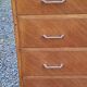 Vintage chest of drawers from the 50s in blond oak 4 drawers feet bobbin