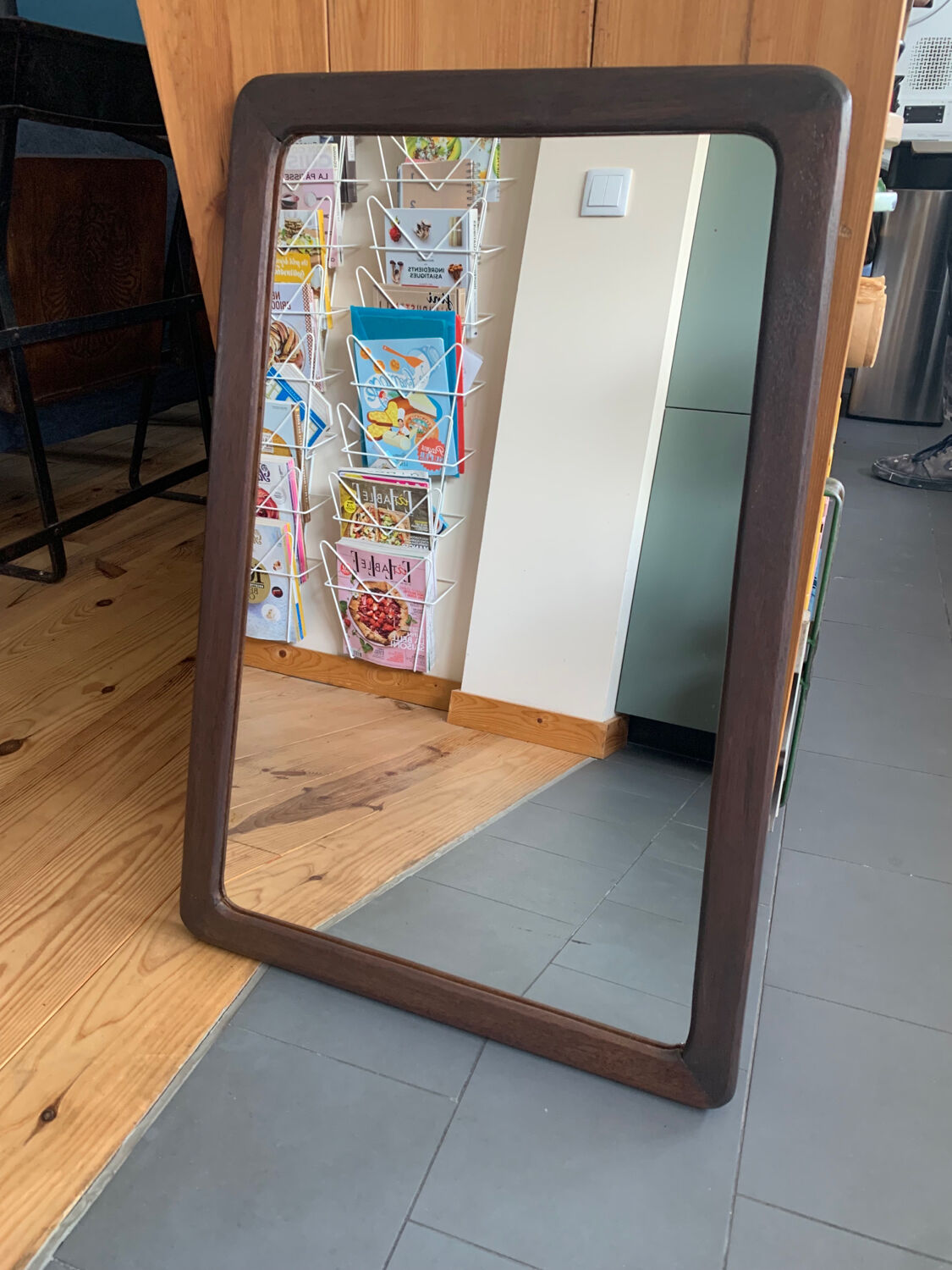 Mid-Century asymmetrical mirror