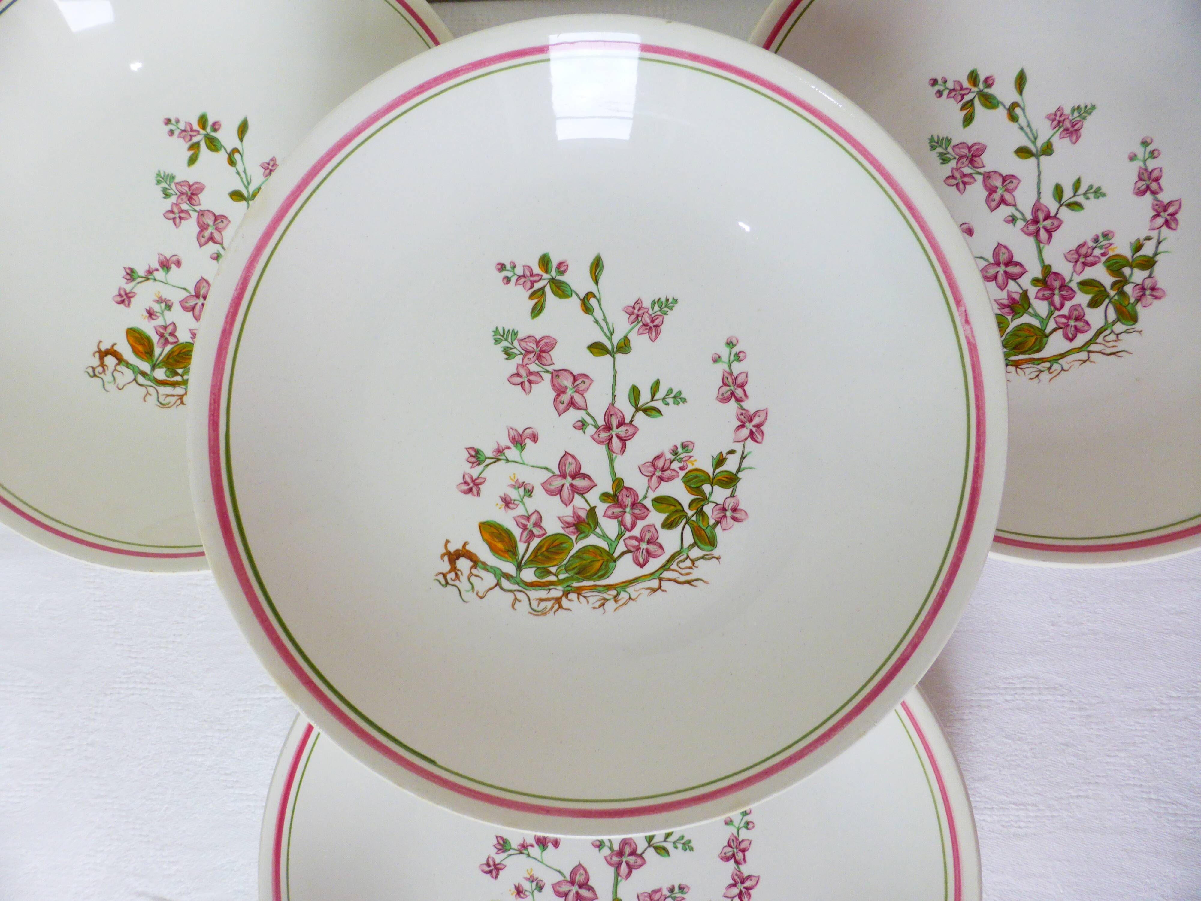 4 soup plates from Moulin des Loups Orchies 210422
