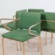 Set of 4 Hollywood Regency vintage design chairs from the 70s modern antiques.